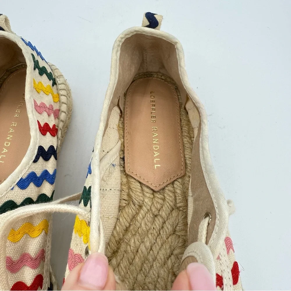 Loeffler Randall Alfie Espadrille Sneakers 38 Rainbow